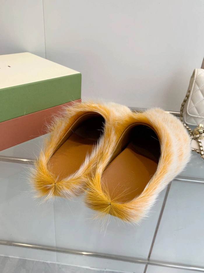 MARNI CALF HAIR SLIPPERS