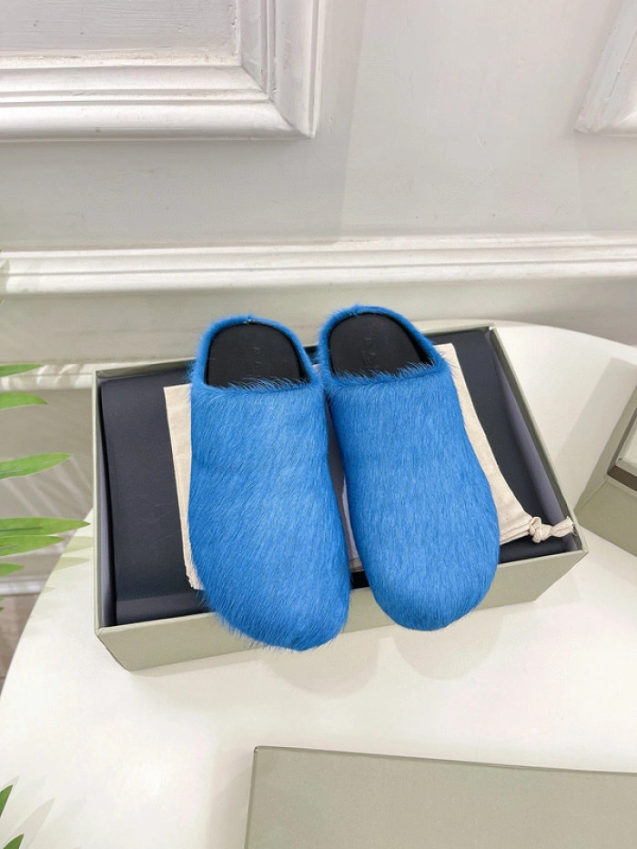 MARNI CALF HAIR SLIPPERS