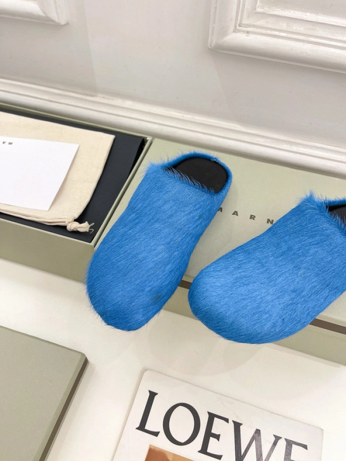MARNI CALF HAIR SLIPPERS
