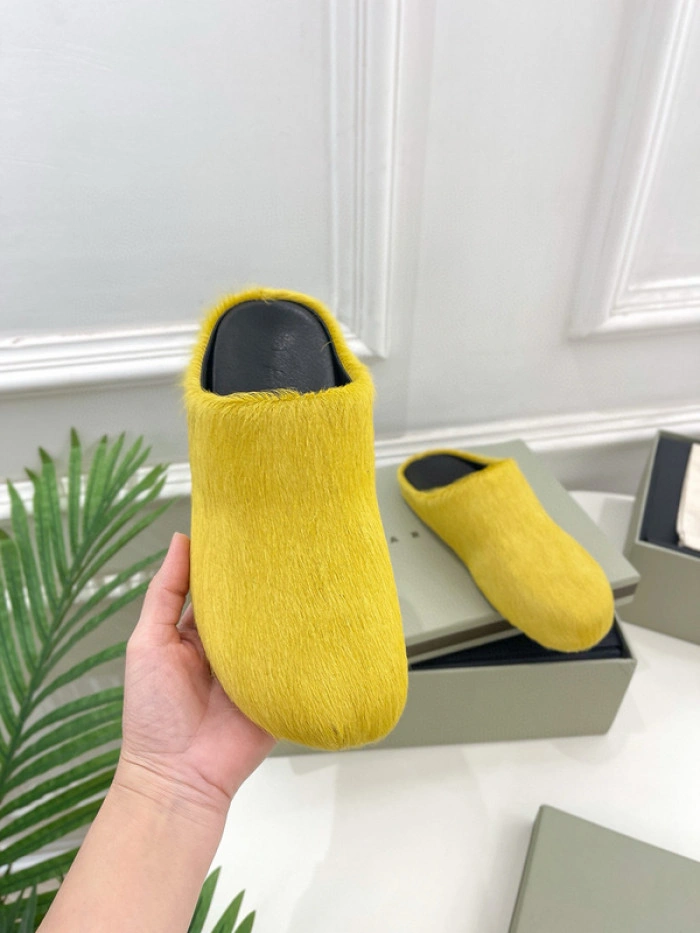 MARNI CALF HAIR SLIPPERS