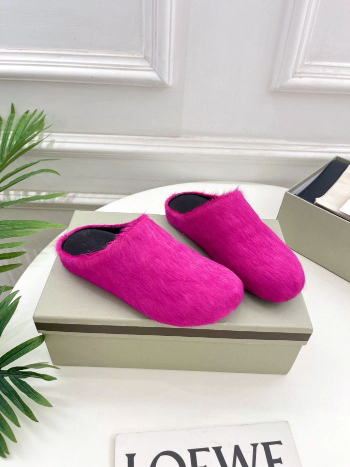 MARNI CALF HAIR SLIPPERS