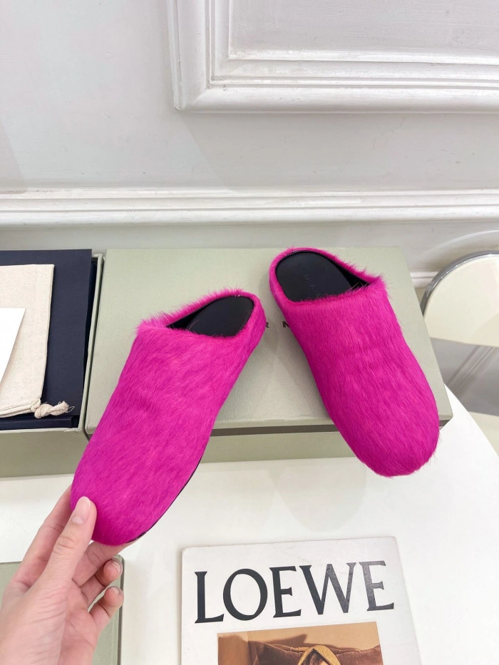 MARNI CALF HAIR SLIPPERS