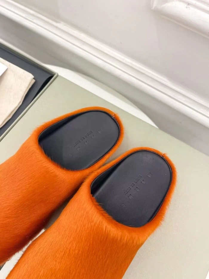 MARNI CALF HAIR SLIPPERS