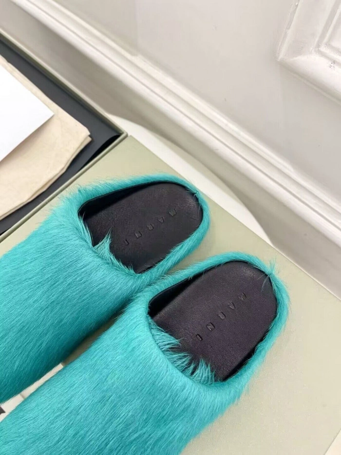 MARNI CALF HAIR SLIPPERS