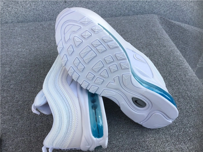 MSCHF x INRI x Nike Air Max 97 'Jesus Shoes' Custom White Blue 921826-101JSUS.