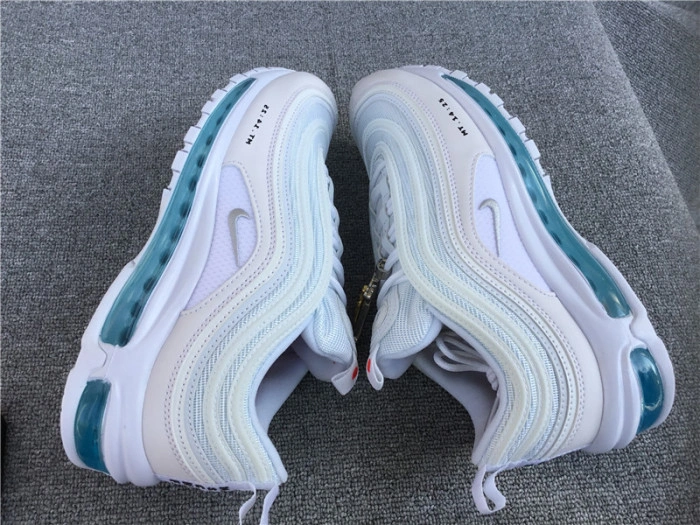 MSCHF x INRI x Nike Air Max 97 'Jesus Shoes' Custom White Blue 921826-101JSUS.