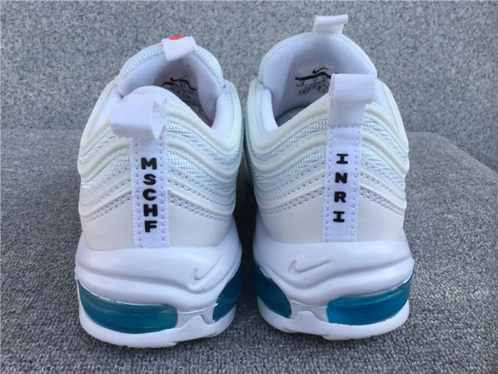 MSCHF x INRI x Nike Air Max 97 'Jesus Shoes' Custom White Blue 921826-101JSUS.