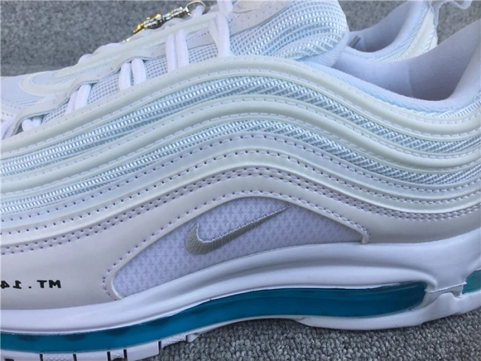 MSCHF x INRI x Nike Air Max 97 'Jesus Shoes' Custom White Blue 921826-101JSUS.