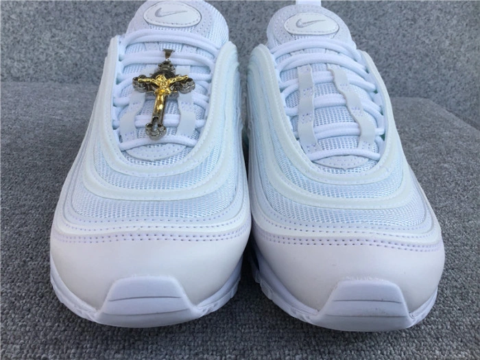 MSCHF x INRI x Nike Air Max 97 'Jesus Shoes' Custom White Blue 921826-101JSUS.