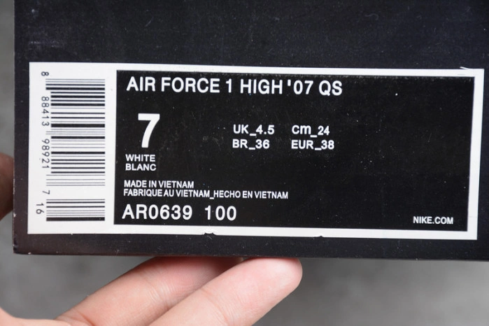 NIKE AIR FORCE 1 LOW STARS WHITE AR0639-100