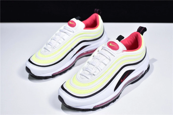 NIKE AIR MAX 97 GS Kie Ney AMAX 97 GS WHITE RUSH PINK BLACK VOLT CJ9978-100