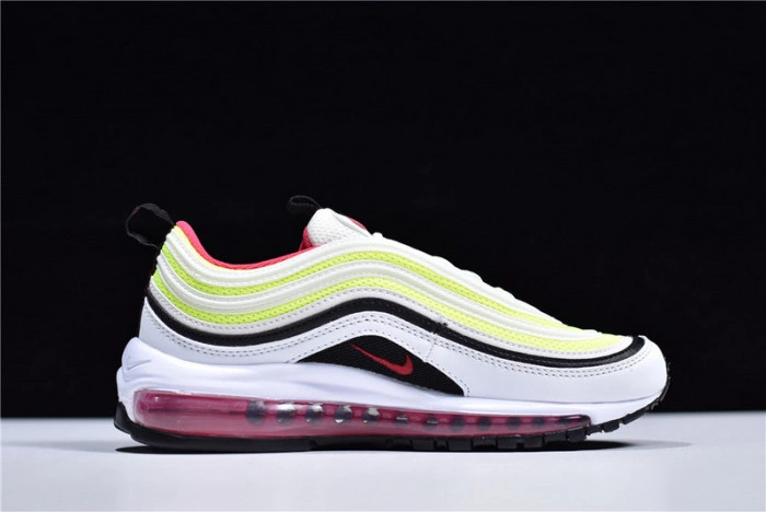 NIKE AIR MAX 97 GS Kie Ney AMAX 97 GS WHITE RUSH PINK BLACK VOLT CJ9978-100