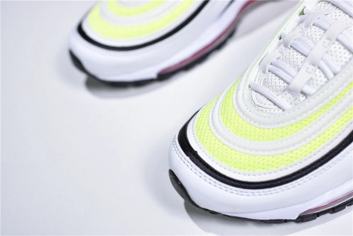 NIKE AIR MAX 97 GS Kie Ney AMAX 97 GS WHITE RUSH PINK BLACK VOLT CJ9978-100