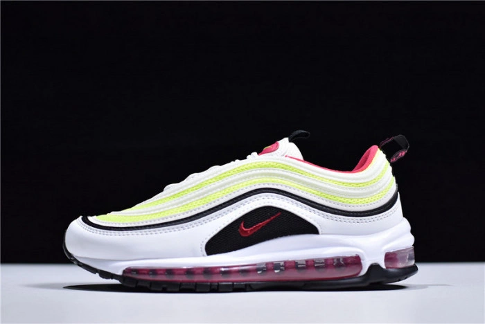 NIKE AIR MAX 97 GS Kie Ney AMAX 97 GS WHITE RUSH PINK BLACK VOLT CJ9978-100