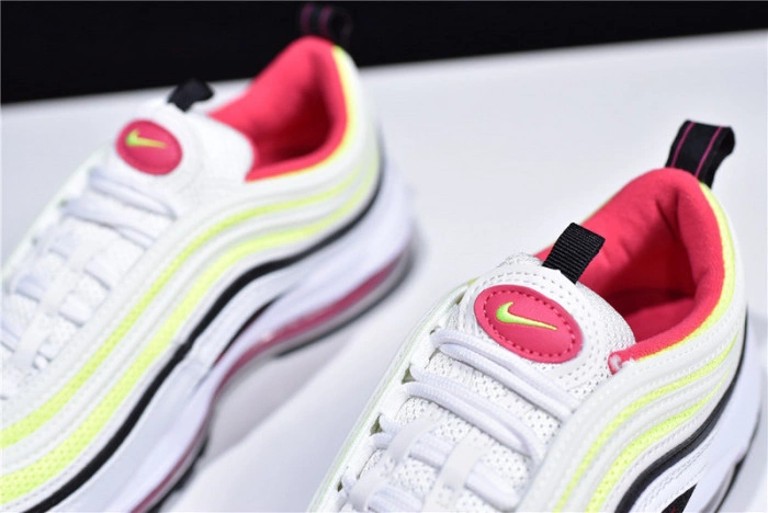 NIKE AIR MAX 97 GS Kie Ney AMAX 97 GS WHITE RUSH PINK BLACK VOLT CJ9978-100