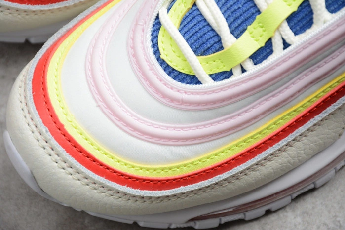 NIKE AIR MAX 97 SE “CORDUROY” SAIL VOLT GLOW ARCTIC PINK WOMENS AQ4137-101