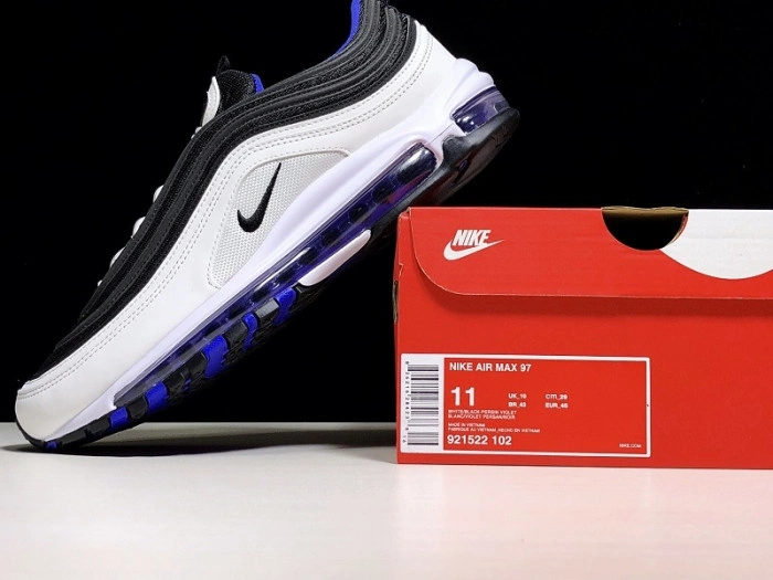 NIKE MENS AIR MAX 97 WHITE BLACK-PERSIN VIOLET 921522-102