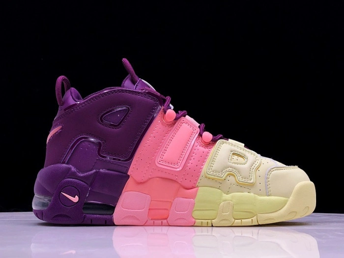 NIKE WMNS AIR MORE UPTEMPO CITRON PINK BRIGHT PURPLE-NIGHT GRAPE STYLE AV8237-800