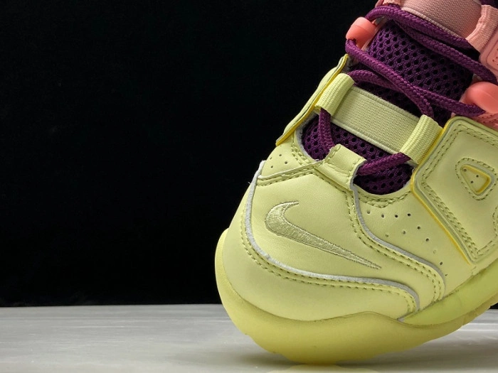 NIKE WMNS AIR MORE UPTEMPO CITRON PINK BRIGHT PURPLE-NIGHT GRAPE STYLE AV8237-800