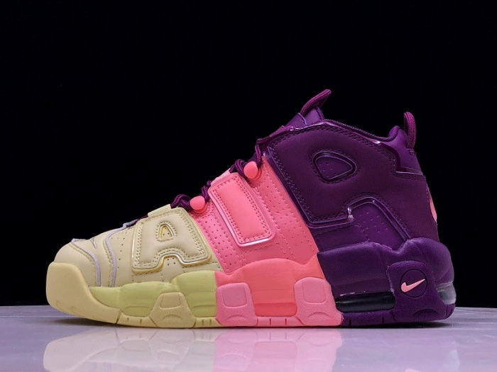 NIKE WMNS AIR MORE UPTEMPO CITRON PINK BRIGHT PURPLE-NIGHT GRAPE STYLE AV8237-800