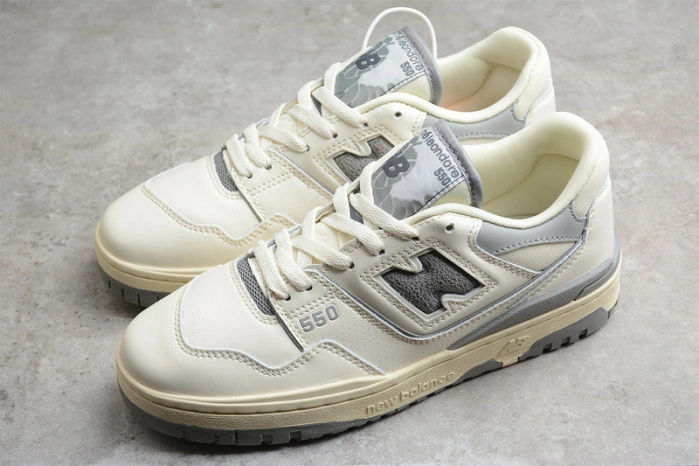 New Balance 550 AAime Leon Dore White Grey BB550ALE
