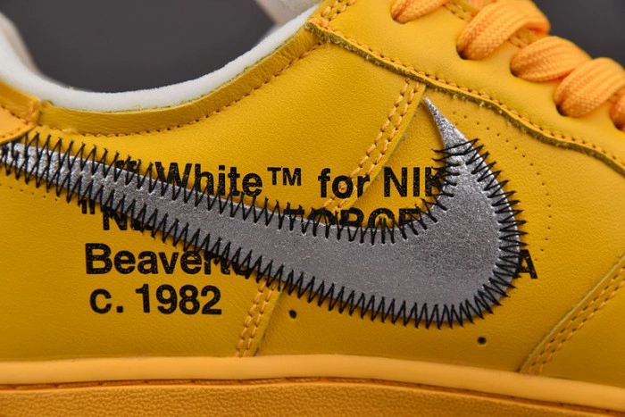Nike Air Force 1 Low Off-White ICA University Gold  DD1876-700