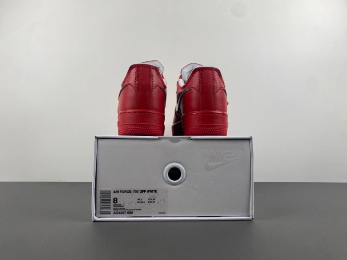 Nike Air Force 1 Low Off-White Red    AO4297-600