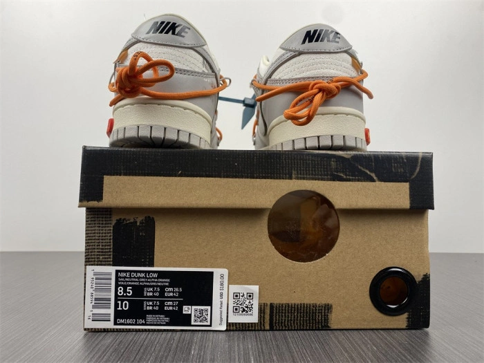 Nike Dunk Low O-W Lot 44 DM1602-104