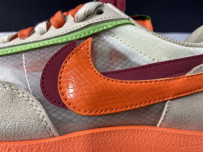 Nike LD Waffle sacai CLOT Kiss of Death Net Orange Blaze  DH1347-100