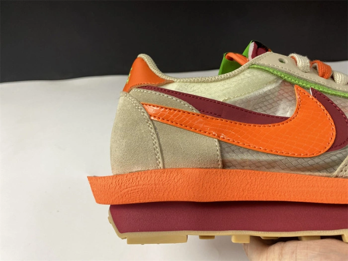 Nike LD Waffle sacai CLOT Kiss of Death Net Orange Blaze  DH1347-100