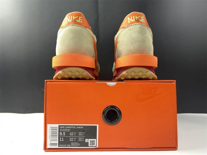 Nike LD Waffle sacai CLOT Kiss of Death Net Orange Blaze  DH1347-100
