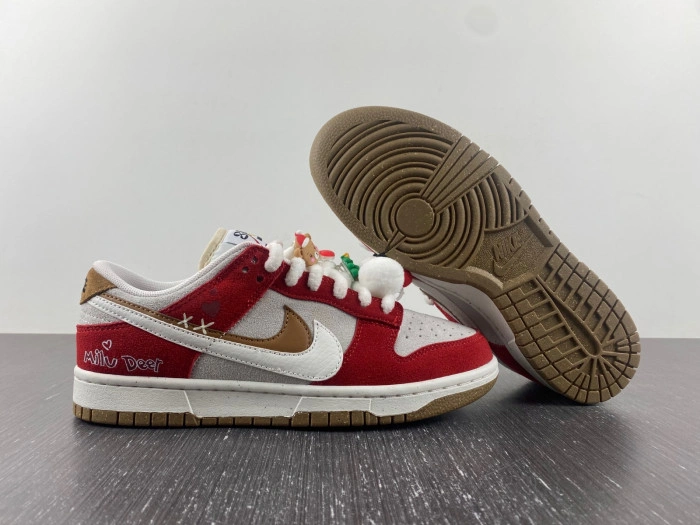 Nike SB Dunk Low 85 Christmas White Red Brown Green DO9457-112