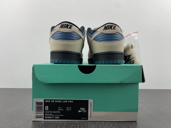 Nike SB Dunk Low Light Cream Thunderstorm BQ6817-200