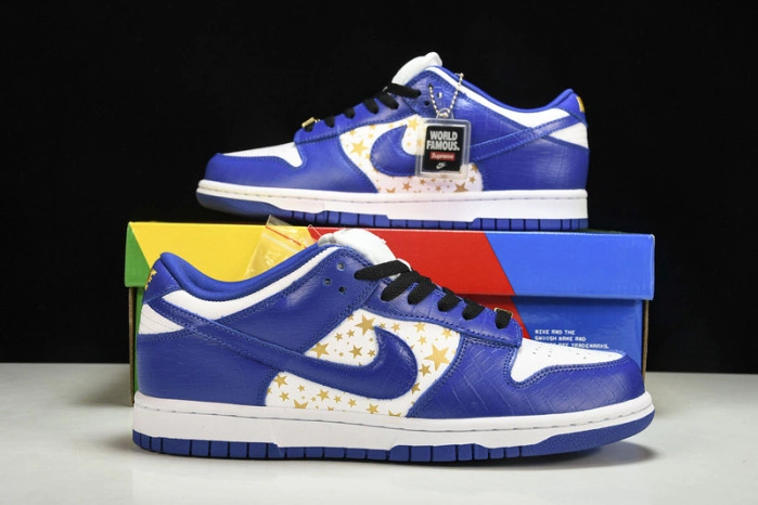 Nike SB Dunk Low Supreme Stars Hyper Royal  DH3228-100