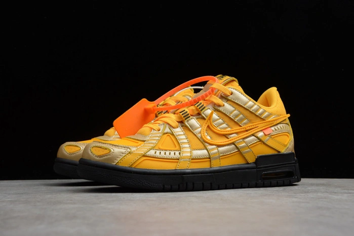 O-W NIKE AIR RUBBER DUNK “UNIVERSITY GOLD” CU6015-700