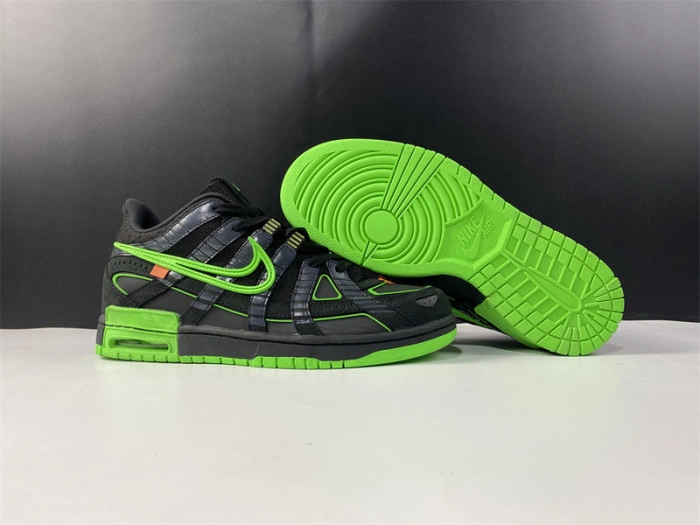 O-W NIKE AIR RUBBER DUNK “”GREEN STRIKE“ CU6015-001