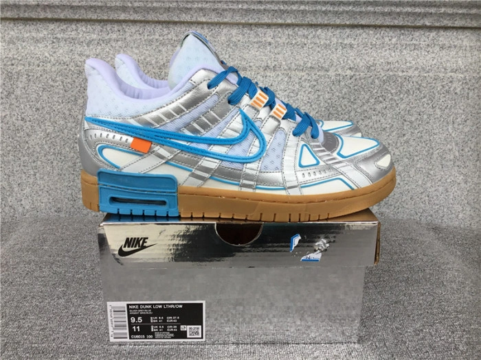 O-W NIKE AIR RUBBER DUNK “”UNIVERSITY BLUE“ CU6015-100