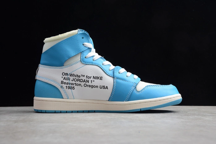 O-W x Air Jordan 1 UNC Release Date AQ0818-148