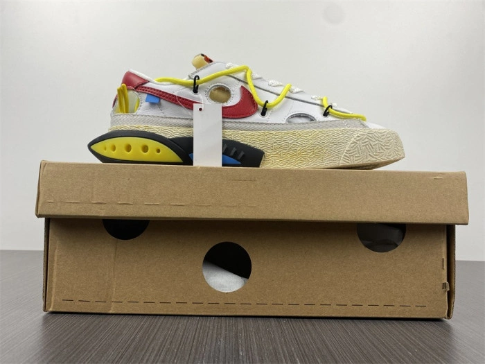 O-W x Nike Blazer Low  University Red  DH7863-100
