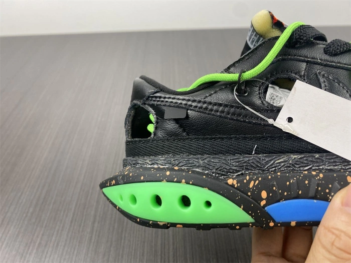 O-W x Nike Blazer Low Black Electro Green DH7863-001