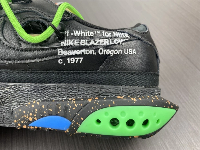 O-W x Nike Blazer Low Black Electro Green DH7863-001