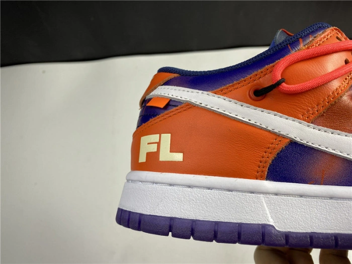 O-W x Nike SB Dunk Low Orange Perple White  CT0856-801