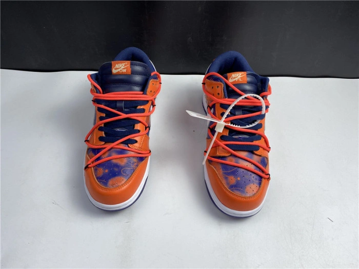 O-W x Nike SB Dunk Low Orange Perple White  CT0856-801