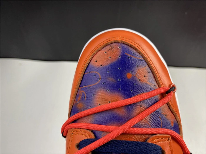 O-W x Nike SB Dunk Low Orange Perple White  CT0856-801