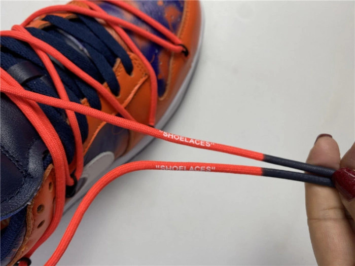 O-W x Nike SB Dunk Low Orange Perple White  CT0856-801