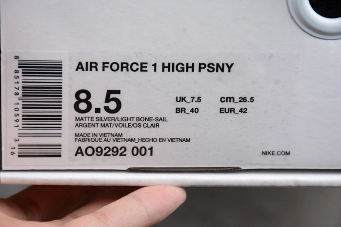 PSNY X NIKE AIR FORCE 1 HIGH GREY AO9292-001