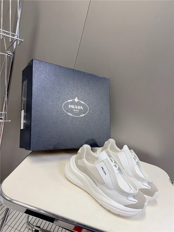 Prada Brushed Leather Sneakers