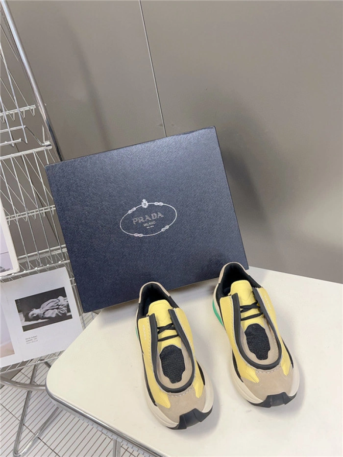 Prada Brushed Leather Sneakers