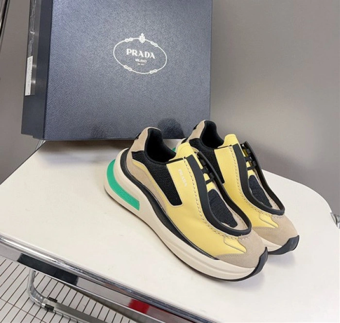 Prada Brushed Leather Sneakers