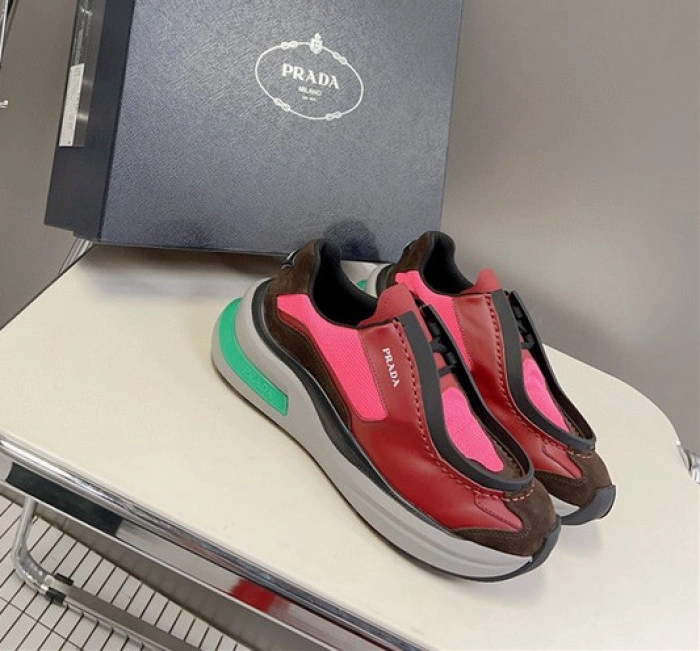Prada Brushed Leather Sneakers